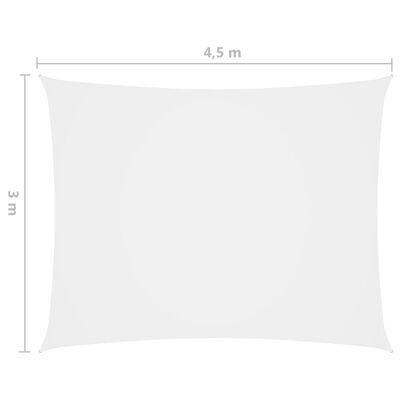 vidaXL Senčno jadro oksford blago pravokotno 3x4,5 m belo