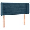 vidaXL Vzglavje z u&scaron;esi temno modro 83x16x78/88 cm žamet