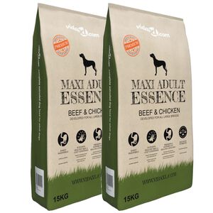 vidaXL Suha hrana za pse Maxi Adult Essence Beef&Chicken 2 vreči 30 kg
