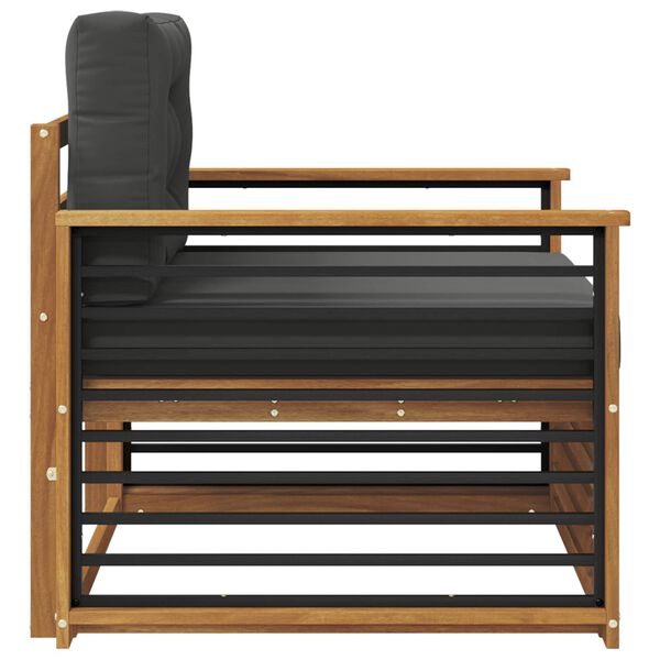 vidaXL Zunanja garnitura za sedenje Masivno akacijevo les in poliester