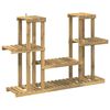 vidaXL Stojalo za rastline Bela 123 x 25 x 78,5 cm Masiven les akacije