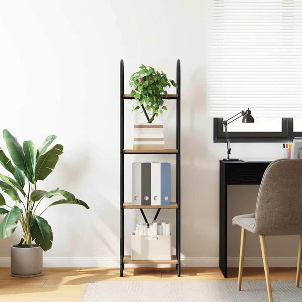 vidaXL Knjižna polica Umetni hrast 40 x 30 x 146 cm Konstruiran les