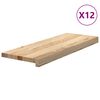 vidaXL Podloge za stopnice 12 kosov 70x30x2 cm trdna hrastovina