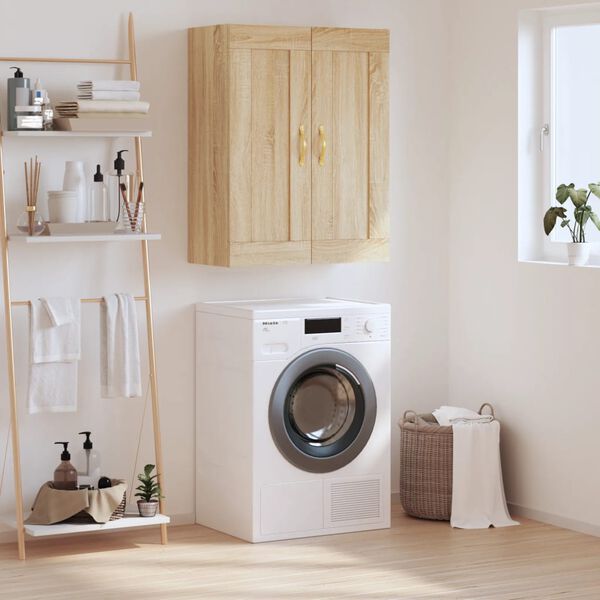 vidaXL Stenska omarica sonoma hrast 69,5x34x90 cm inženirski les