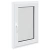 vidaXL Okno za klet RISOR 60 x 80 cm PVC in steklo Bela