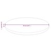 vidaXL Okrogla mizna plo&scaron;ča svetlo rjava &Oslash;50x1,5 cm trdna hrastovina