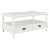 vidaXL Klubska mizica bela 100x55x45 cm les