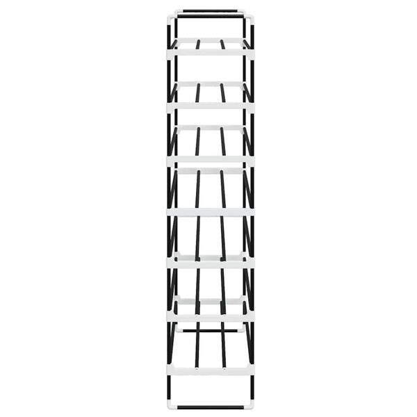 vidaXL Stojalo za čevlje s 7 policami iz kovine in plastike črne barve