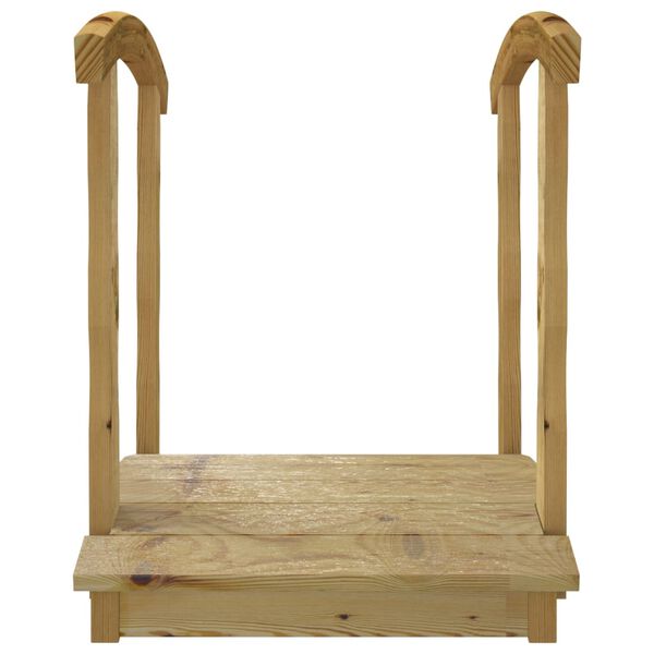 vidaXL Vrtni most z ograjo iz impregnirane trdne borovine