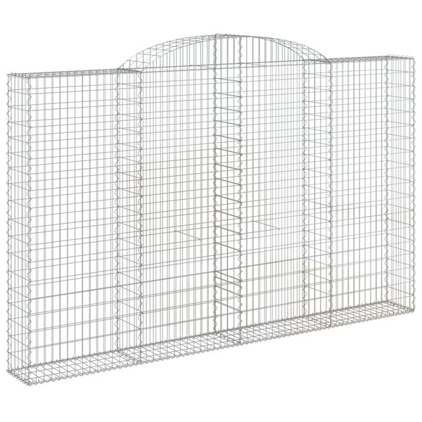 vidaXL Obokane gabion košare 6 kosov 300x30x180/200cm pocinkano železo