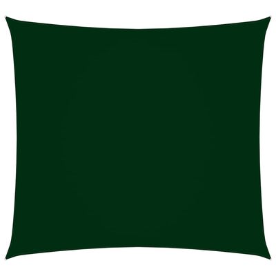 vidaXL Senčno jadro oksford blago kvadratno 2x2 m temno zeleno