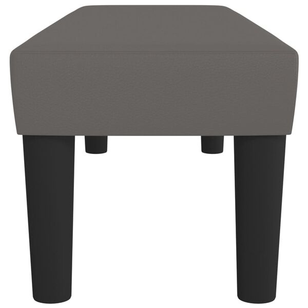 vidaXL Klop siv 100x30x30 cm umetno usnje