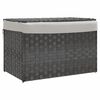 vidaXL Ko&scaron;ara za perilo s pokrovom siva 55,5x35x34 cm poli ratan