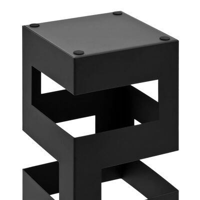 vidaXL Stojalo za dežnike iz jekla tetris oblika črne barve