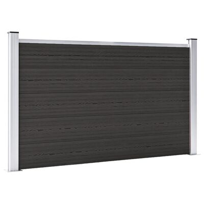 vidaXL Ograjni panel WPC 180x105 cm črn