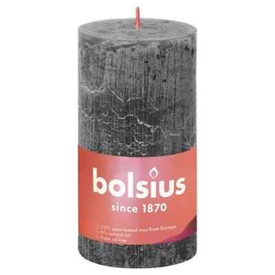 Bolsius Rustikalne stebričaste sveče Shine 4 kosov 130x68 mm