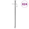 vidaXL Klini za &scaron;otor 24 kosov 19,5 cm &Oslash;8 mm pocinkano jeklo