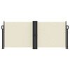 vidaXL Zložljiva stranska tenda krem 100x600 cm