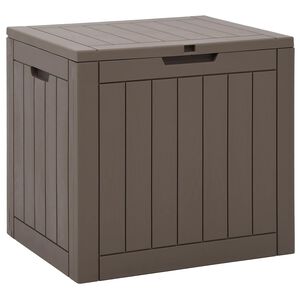 vidaXL Vrtna &scaron;katla za shranjevanje siva 55,5x43x53 cm PP