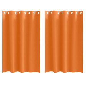 vidaXL Zavese za zatemnitev z obroči 2 kos Svetlo oranžna 175 x 140 cm