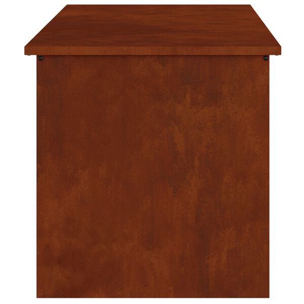 vidaXL Zunanja shranjevalna &scaron;katla Rjav 100 x 50,5 x 50 cm Jeklo