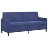 vidaXL Sofa s shrambo Policijska modra 192 x 78 x 87 cm Poliester