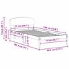 vidaXL Konstrukcija postelje Bela 75 x 190 cm Masivno borovo les
