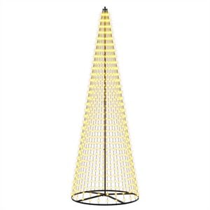 vidaXL LED božično drevesce EKENAS 285 cm 744 LED Toplo bela elezo