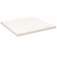 vidaXL Mizna plošča bela 50x50x2,5 cm trdna borovina