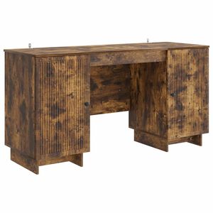 vidaXL Miza Dimljen hrast Inženirski les 142,5 x 50 x 75 cm