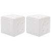 vidaXL Tabure 2 kosa bel 30x30x30 cm umetno usnje
