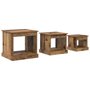 vidaXL Klubska miza 3 kos Star les 48 x 45 x 45 cm Inženirski les