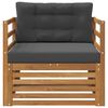 vidaXL Zunanja garnitura za sedenje Masivno akacijevo les in poliester