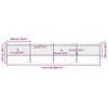 vidaXL Vrtna ograja s suličastim vrhom jeklo 714,5 x 100 cm črna
