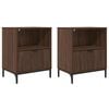 vidaXL Nočna omarica 2 pcs Rjavi hrast 49 x 36 x 61 cm Konstruiran les