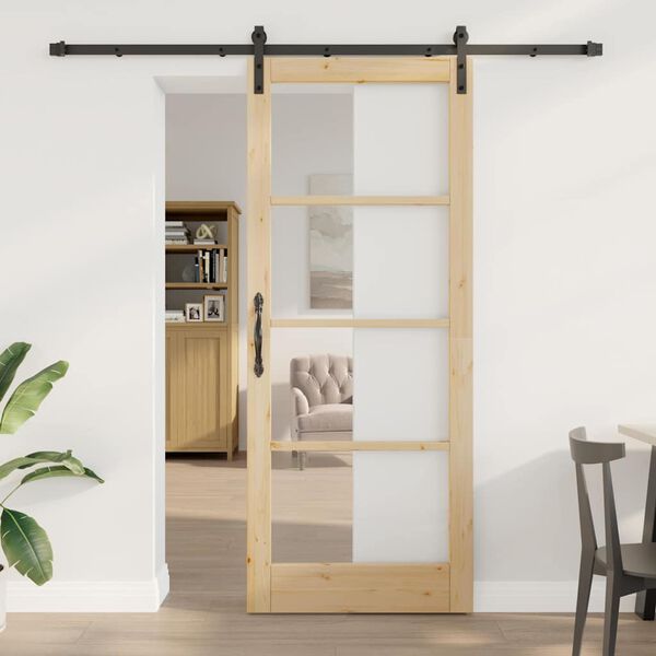 vidaXL Drsna vrata ORKDAL Naravna 86 x 211 cm