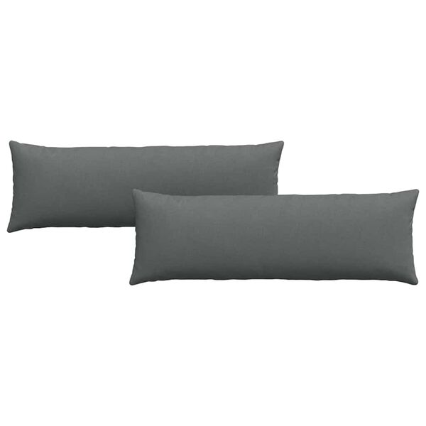 vidaXL Blazine za kavč 2 pcs Temno siva 120 x 40 cm blago