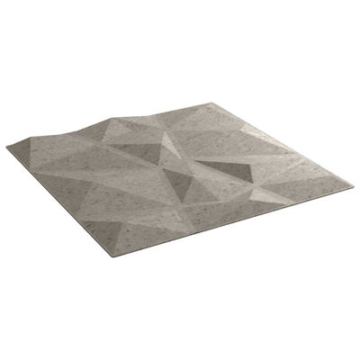 vidaXL Stenski paneli 24 kosov betonsko sivi 50x50 cm XPS 6 m² diamant