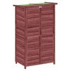 vidaXL Vrtna lopa za orodje mocha 83x57x140 cm trdna borovina
