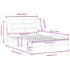 vidaXL Posteljni okvir brez vzmetnice Hvar temno siv 140x200 cm tkanina