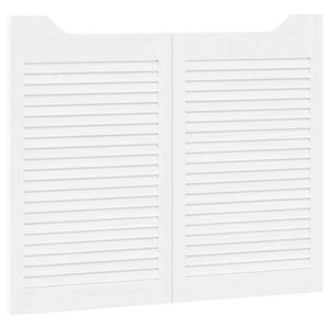 vidaXL Vrata na hod 2 pcs Bela Trdna borovina