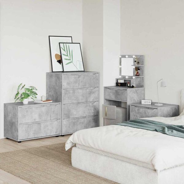 vidaXL Omarica za shranjevanje Betonsko siva 80 x 48 x 57 cm