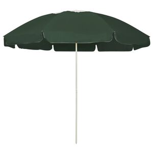 vidaXL Senčnik za na plažo zelen 240 cm