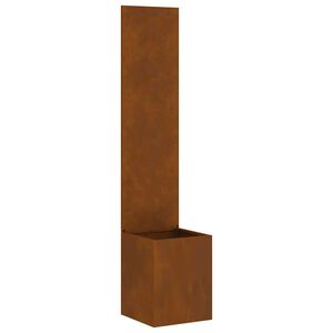 vidaXL Zaslon za zasebnost v vrtu Rjav 32 x 32 x 150 cm Odporno jeklo