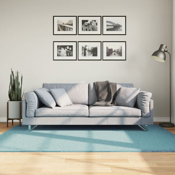vidaXL Preproga OVIEDO s kratkimi vlakni zelena 140x200 cm