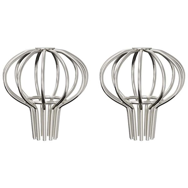 vidaXL Za&scaron;čita za listje na žlebu 2 pcs srebrna 50 mm Nerjaveče jeklo