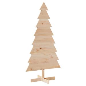 vidaXL Lesena novoletna jelka za okras 150 cm trdna borovina