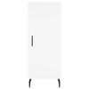 vidaXL Visoka omara bela 34,5x34x180 cm inženirski les
