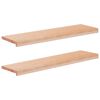 vidaXL Stopnice 2 kos 90 x 30 x 2 cm Naravna Trda bukovina