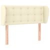 vidaXL Vzglavje z u&scaron;esi krem 93x23x78/88 cm umetno usnje